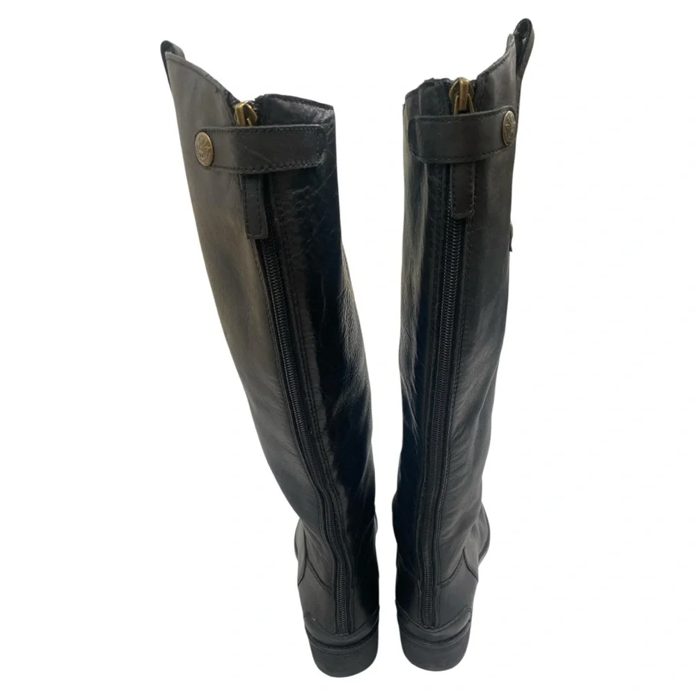 Sam Edelman Penny 2 Wide Calf Size 6 Riding/Equestrian Leather Black Boot NEW